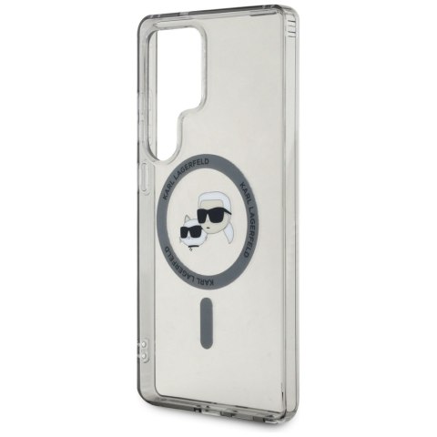 Etui Karl Lagerfeld Button Karl & Choupette Heads Printed Logo MagSafe do Samsung Galaxy S25 Ultra czarny