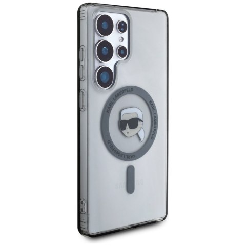 Etui Karl Lagerfeld Button Karl Head Printed Logo MagSafe do Samsung Galaxy S25 Ultra czarny