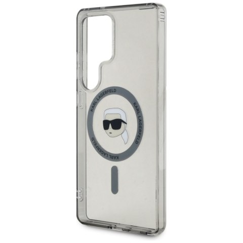Etui Karl Lagerfeld Button Karl Head Printed Logo MagSafe do Samsung Galaxy S25 Ultra czarny
