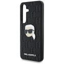 Etui Karl Lagerfeld Leather Monogram Pin Logo Karl Head do Samsung Galaxy S25 czarny