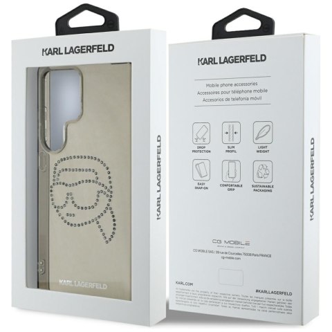 Etui Karl Lagerfeld Rhinestones Karl Head Logo do Samsung Galaxy S25 Ultra czarny