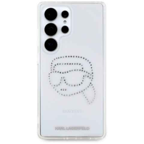 Etui Karl Lagerfeld Rhinestones Karl Head Logo do Samsung Galaxy S25 Ultra przezroczysty