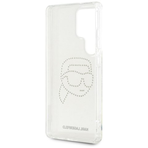 Etui Karl Lagerfeld Rhinestones Karl Head Logo do Samsung Galaxy S25 Ultra przezroczysty