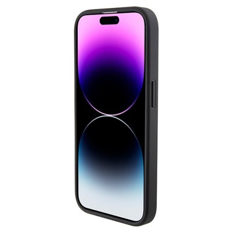 Ferrari FEHCP15LPWAK iPhone 15 Pro 6.1" czarny/black hardcase Perforated Waves Metal Logo