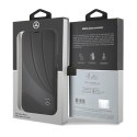 Mercedes MEBKP15L8ROLK iPhone 15 Pro 6.1" czarny/black bookcase Leather Wave Patern