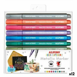 Zestaw markerów Alpino Metallic Marker Wielokolorowy (12 Sztuk)