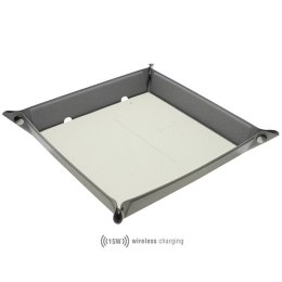 4smarts Organizer z ładowarką indukcyjną 15W szaro kremowy/grey creme 462336