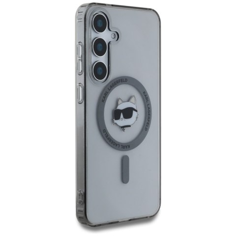 Etui Karl Lagerfeld Button Choupette Head Printed Logo MagSafe do Samsung Galaxy S25+ czarny