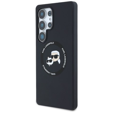 Etui Karl Lagerfeld Silicone Double Heads And Circle MagSafe do Samsung Galaxy S25 Ultra czarny