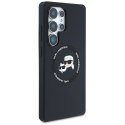 Etui Karl Lagerfeld Silicone Double Heads And Circle MagSafe do Samsung Galaxy S25 Ultra czarny