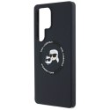 Etui Karl Lagerfeld Silicone Double Heads And Circle MagSafe do Samsung Galaxy S25 Ultra czarny