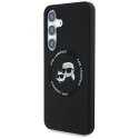Etui Karl Lagerfeld Silicone Double Heads And Circle MagSafe do Samsung Galaxy S25 czarny