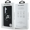 Etui Karl Lagerfeld Silicone Double Heads And Circle MagSafe do Samsung Galaxy S25 czarny