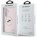 Etui Karl Lagerfeld Silicone Double Heads And Circle MagSafe do Samsung Galaxy S25 różowy