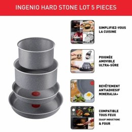 Garnki Tefal Ingenio Hard Stone Szary