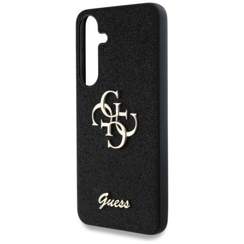 Etui Guess Fixed Glitter Big 4G Metal Logo do Samsung Galaxy S25+ czarny