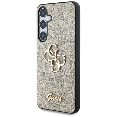 Etui Guess Fixed Glitter Big 4G Metal Logo do Samsung Galaxy S25+ złoty