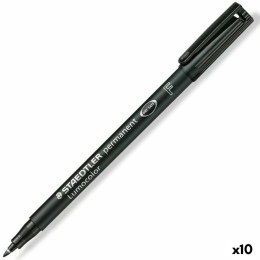 Marker permanentny Staedtler 318-9 Czarny (10 Sztuk)