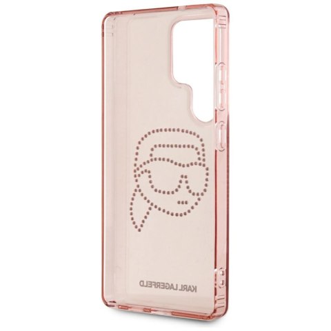 Etui Karl Lagerfeld Rhinestones K. Head Logo do Samsung Galaxy S25 Ultra różowy