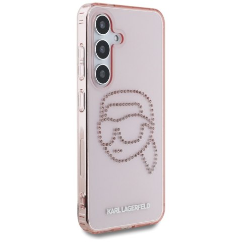 Etui Karl Lagerfeld Rhinestones K. Head Logo do Samsung Galaxy S25 różowy