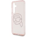 Etui Karl Lagerfeld Rhinestones K. Head Logo do Samsung Galaxy S25 różowy