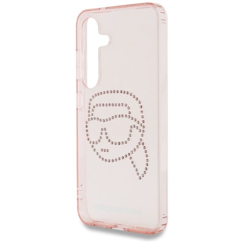 Etui Karl Lagerfeld Rhinestones K. Head Logo do Samsung Galaxy S25 różowy