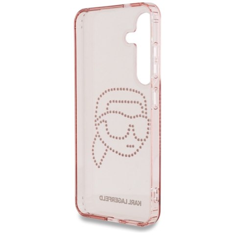 Etui Karl Lagerfeld Rhinestones K. Head Logo do Samsung Galaxy S25 różowy