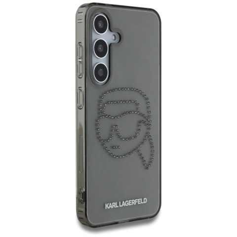 Etui Karl Lagerfeld Rhinestones Karl Head Logo do Samsung Galaxy S25 czarny