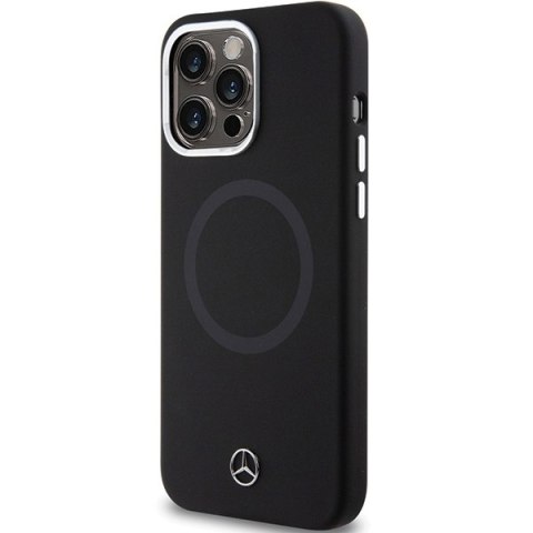 Mercedes MEHMP15L23SCMK iPhone 15 Pro 6.1" czarny/black hardcase Silicone Bicolor MagSafe