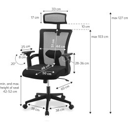 Techly ICA-CT MC016 krzesło obrotowe Obite siedzisko Oparcie siatkowe