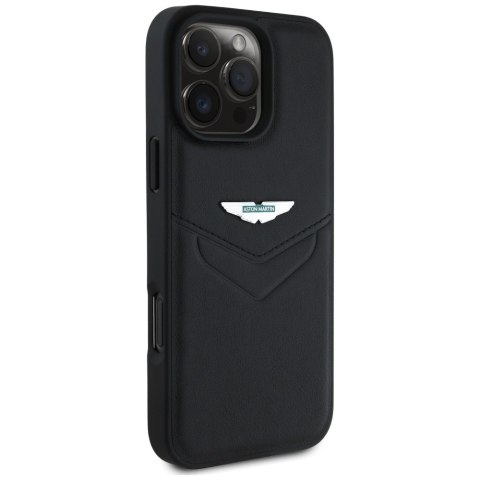 Etui Aston Martin HC Leather Victory Design do iPhone 16 Pro czarny