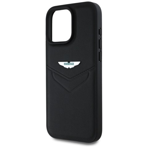 Etui Aston Martin HC Leather Victory Design do iPhone 16 Pro czarny