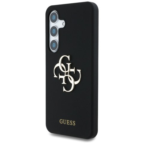 Etui Guess Silicone Big 4G Logo Bottom Script Samsung Galaxy S25 czarny