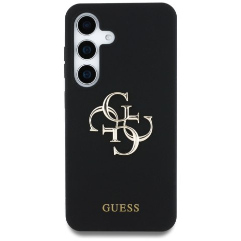 Etui Guess Silicone Big 4G Logo Bottom Script Samsung Galaxy S25 czarny