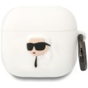 Etui Karl Lagerfeld 3D Silicone NFT do AirPods 4 biały