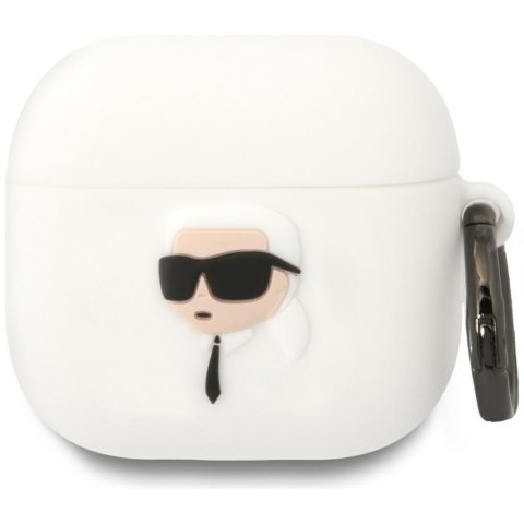 Etui Karl Lagerfeld 3D Silicone NFT do AirPods 4 biały