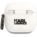 Etui Karl Lagerfeld 3D Silicone NFT do AirPods 4 biały