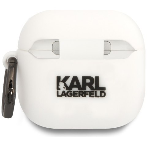 Etui Karl Lagerfeld 3D Silicone NFT do AirPods 4 biały