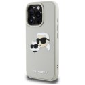 Etui Karl Lagerfeld HC 3D Rubber Double Heads do iPhone 16 Pro Max beżowy