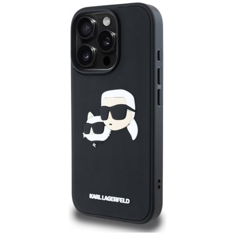 Etui Karl Lagerfeld HC 3D Rubber Double Heads do iPhone 16 Pro Max czarny
