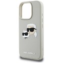 Etui Karl Lagerfeld HC 3D Rubber Double Heads do iPhone 16 Pro beżowy