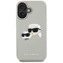 Etui Karl Lagerfeld HC 3D Rubber DoubleHeads do iPhone 16 beżowy