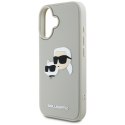 Etui Karl Lagerfeld HC 3D Rubber DoubleHeads do iPhone 16 beżowy