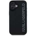 Etui Karl Lagerfeld HC 3D Rubber Elongated Glitter do iPhone 16 czarny