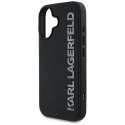 Etui Karl Lagerfeld HC 3D Rubber Elongated Glitter do iPhone 16 czarny