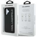 Etui Karl Lagerfeld HC 3D Rubber Elongated Glitter do iPhone 16 czarny