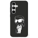 Etui Karl Lagerfeld Silicone Graffiti Ikonik Printed Logo MagSafe do Samsung Galaxy S25 Ultra czarny