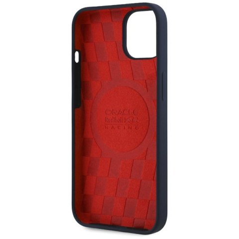 Etui Red Bull HC Silicone ORBR20 Logo Red Lining do iPhone 15 MagSafe granatowy