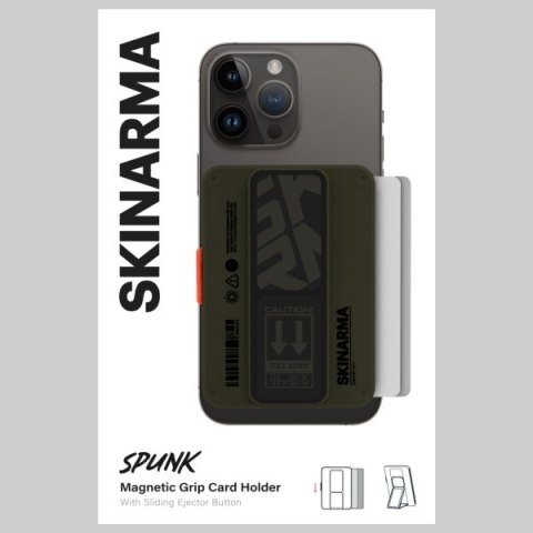 Portfel Skinarma Mirage Spunk Wallet Magnetic Grip Stand zielony