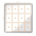 Tablica Ogłoszeń Nobo Panorama Biały Aluminium Szkło 100 x 97,2 x 4,5 cm